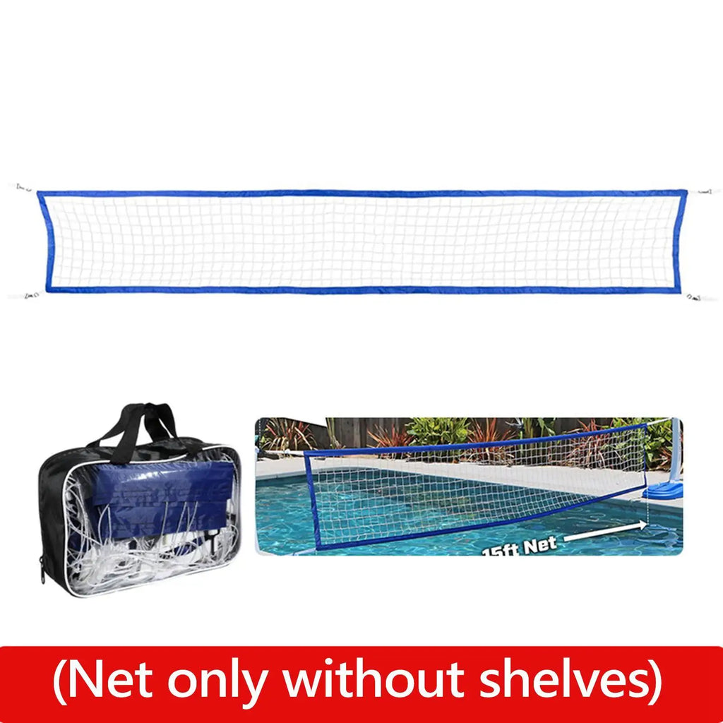 Portable Volleyball Net with Carrying Bag - 15ft x 3ft Folding Training Net for Indoor & Outdoor Fun!