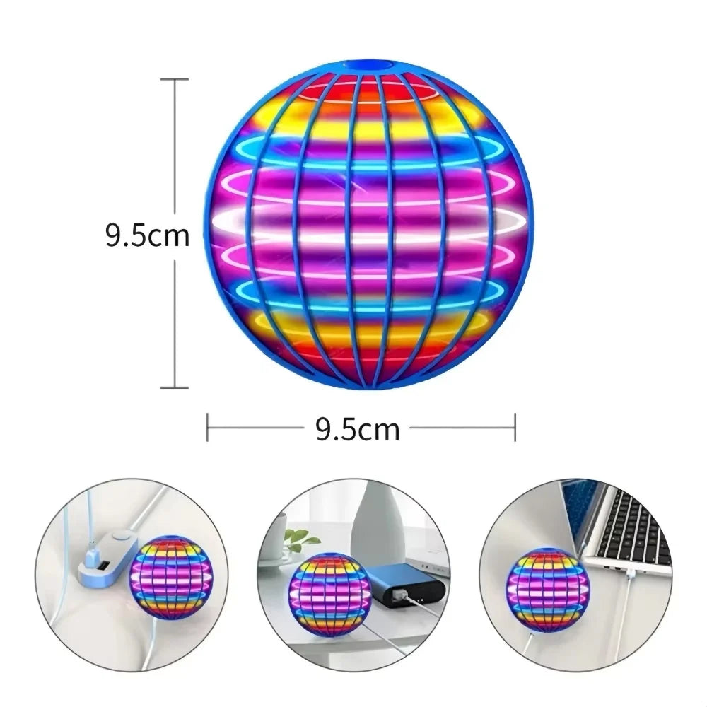 2026 Hand-Controlled Flying Ball Toy - Boomerang Hover Ball with Magic Lights & Fidget Spinner Fun!