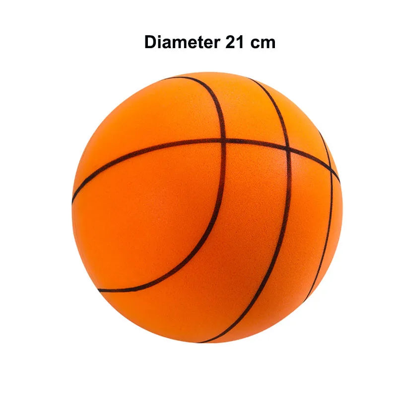 Silent Squeezable Basketball - High Density Soft PU Foam for Indoor Fun, Mute Bouncing, Perfect Quiet Sports Toy for Kids