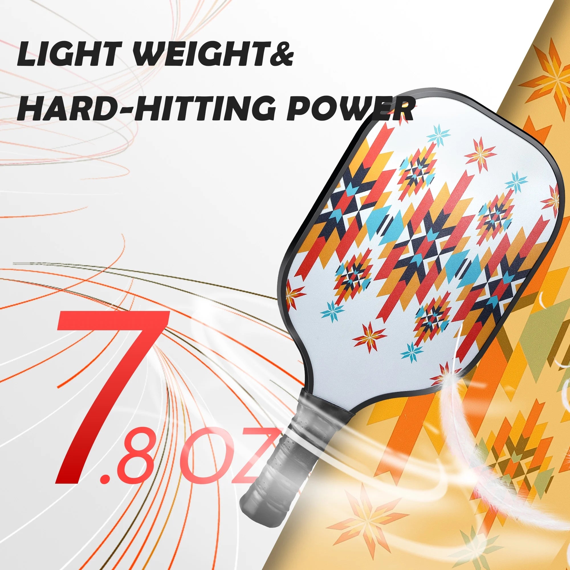 Luxmo Premium Pickleball Paddle Set - 2 Lightweight Paddles with Fiberglass Surface, Polypropylene Core, 4 Balls & Carry Bag Included!