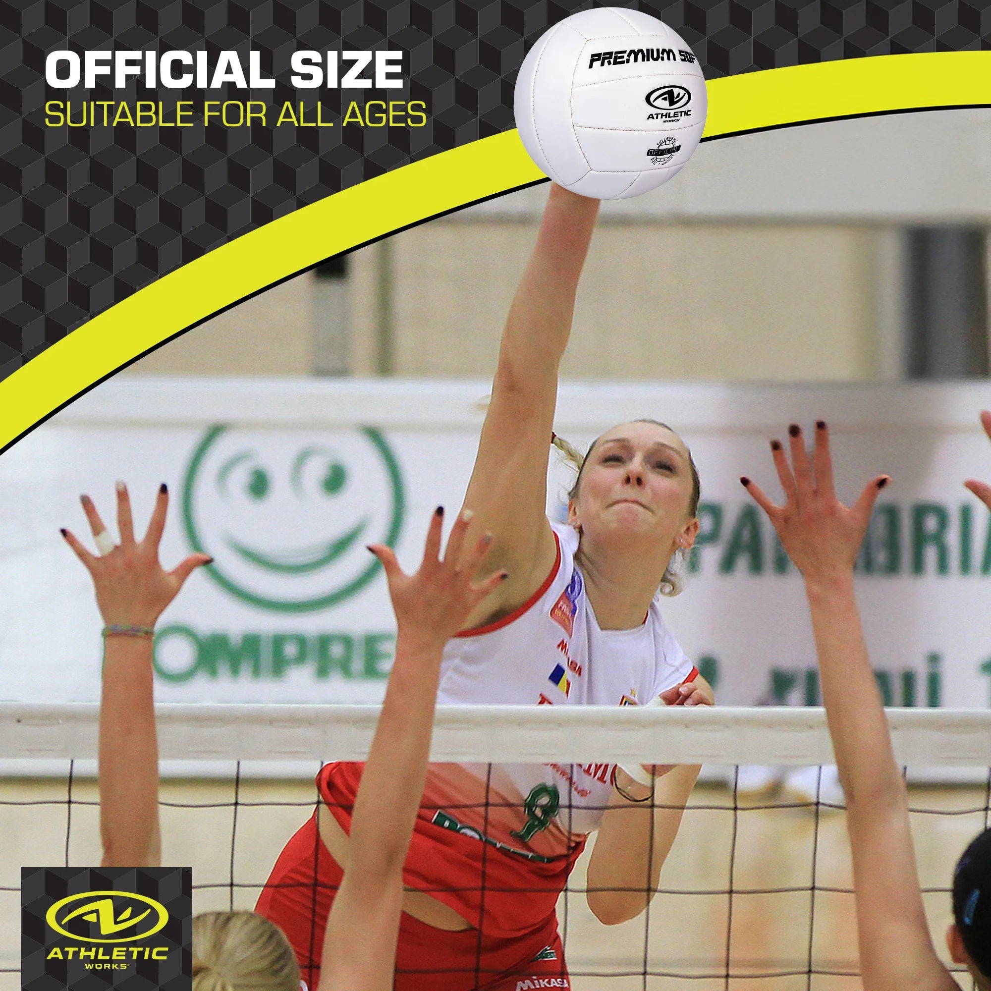 Premium Size 5 Soft Volleyball - Perfect for All Skill Levels, White