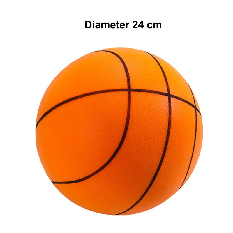 Silent Squeezable Basketball - High Density Soft PU Foam for Indoor Fun, Mute Bouncing, Perfect Quiet Sports Toy for Kids