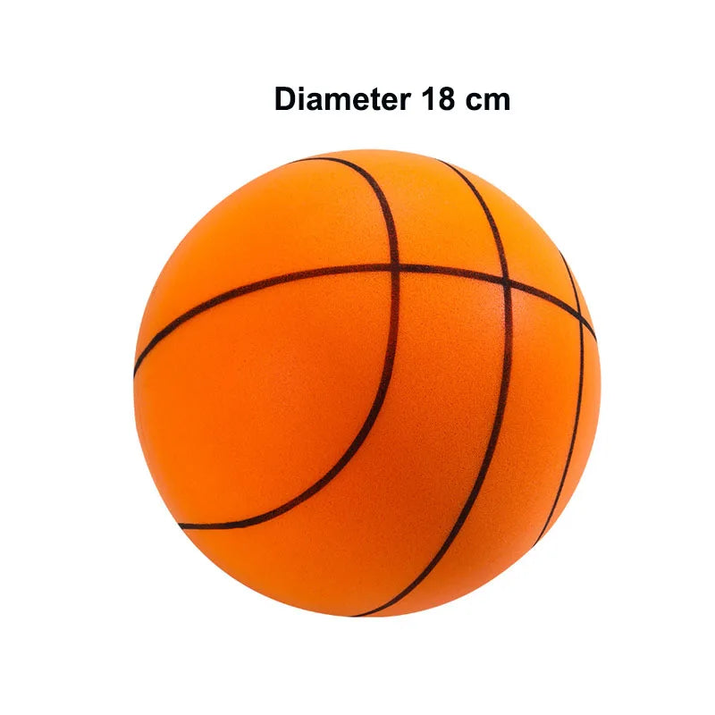 Silent Squeezable Basketball - High Density Soft PU Foam for Indoor Fun, Mute Bouncing, Perfect Quiet Sports Toy for Kids