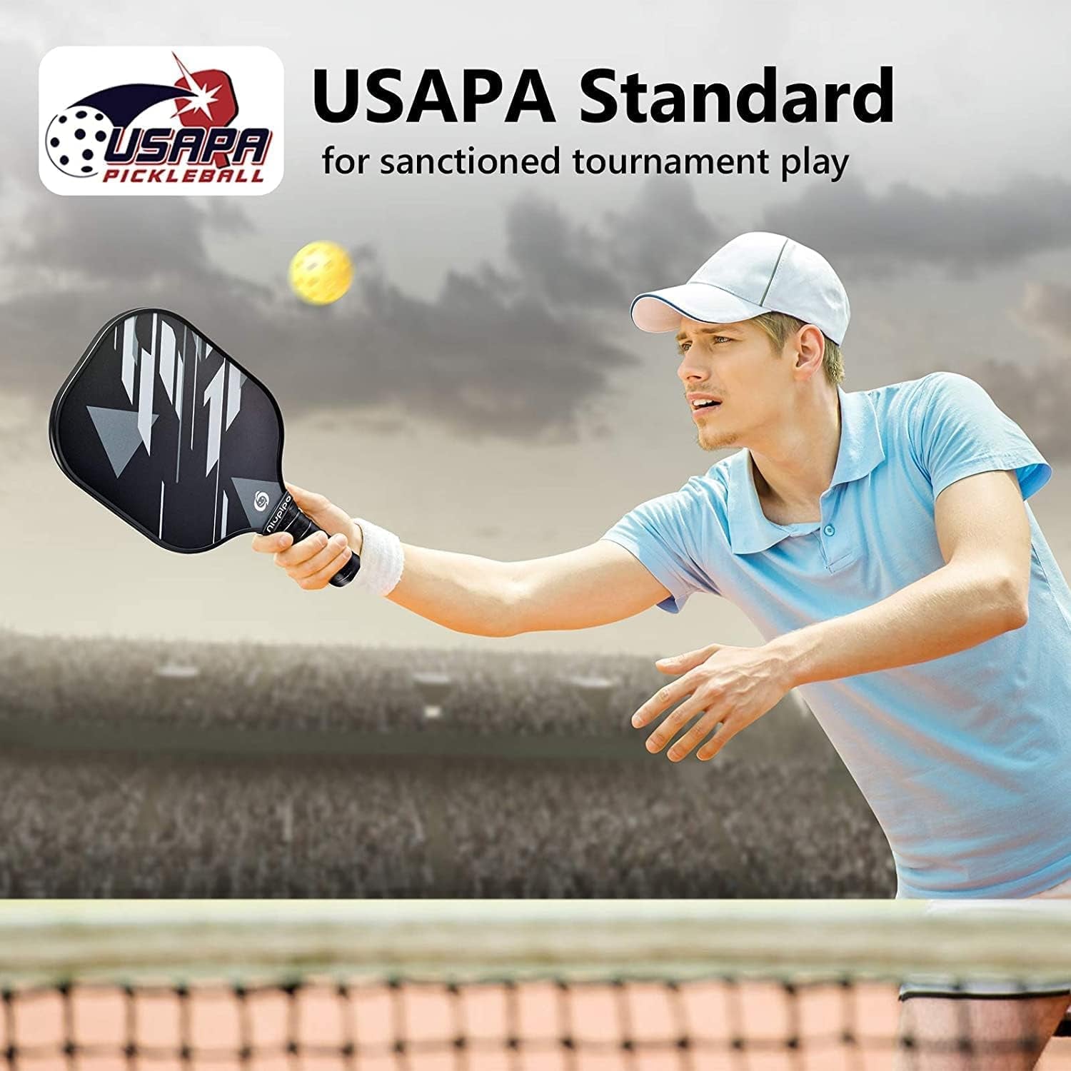 Premium USAPA Approved Pickleball Paddle Set - Lightweight Fiberglass Paddles with Balls & Bag, Perfect for Beginners!