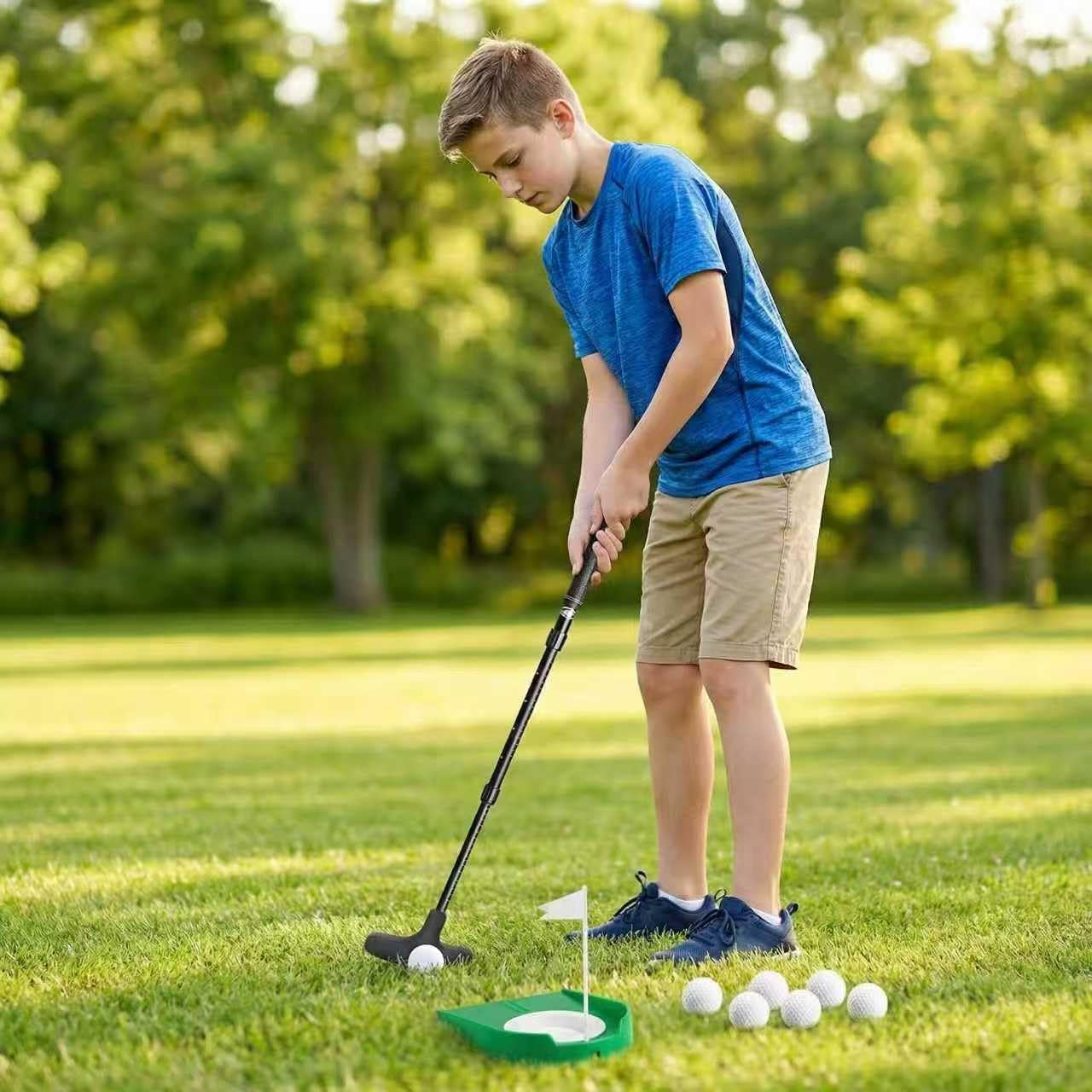 Junior Golf Putter Set - Adjustable Toddler Golf Clubs with 5 Practice Balls and Cap for Mini Golf Fun!