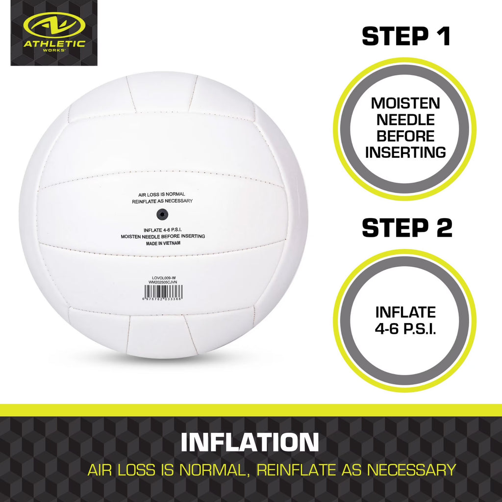 Premium Size 5 Soft Volleyball - Perfect for All Skill Levels, White