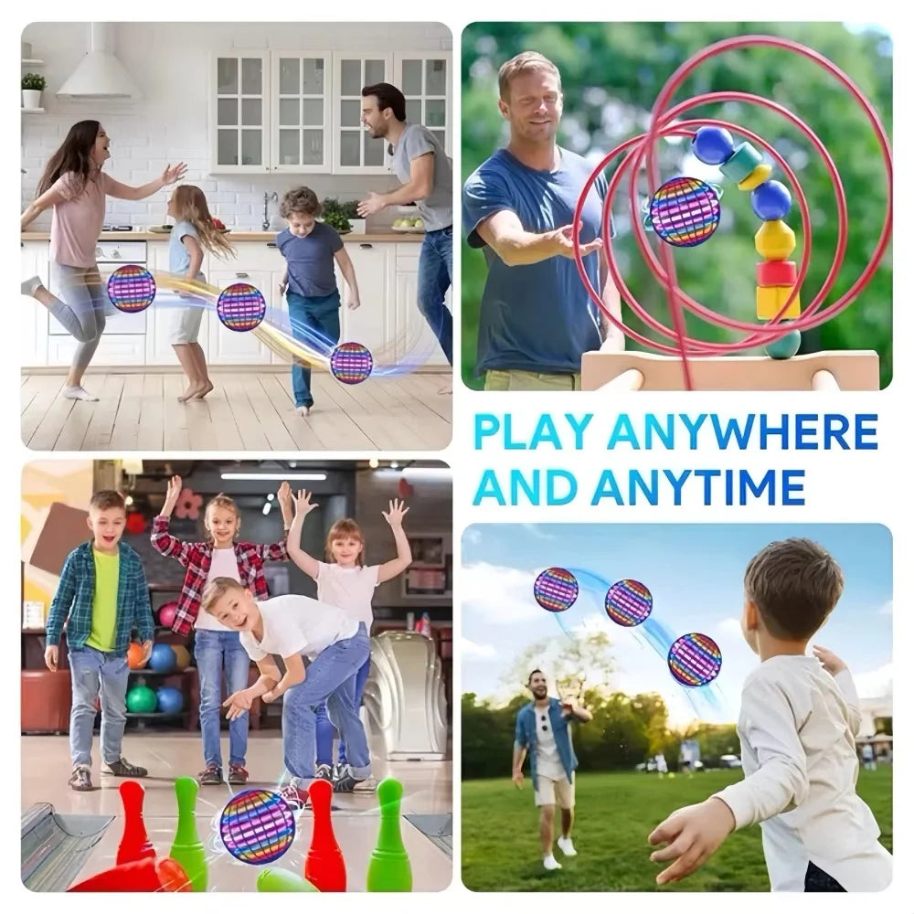 2026 Hand-Controlled Flying Ball Toy - Boomerang Hover Ball with Magic Lights & Fidget Spinner Fun!
