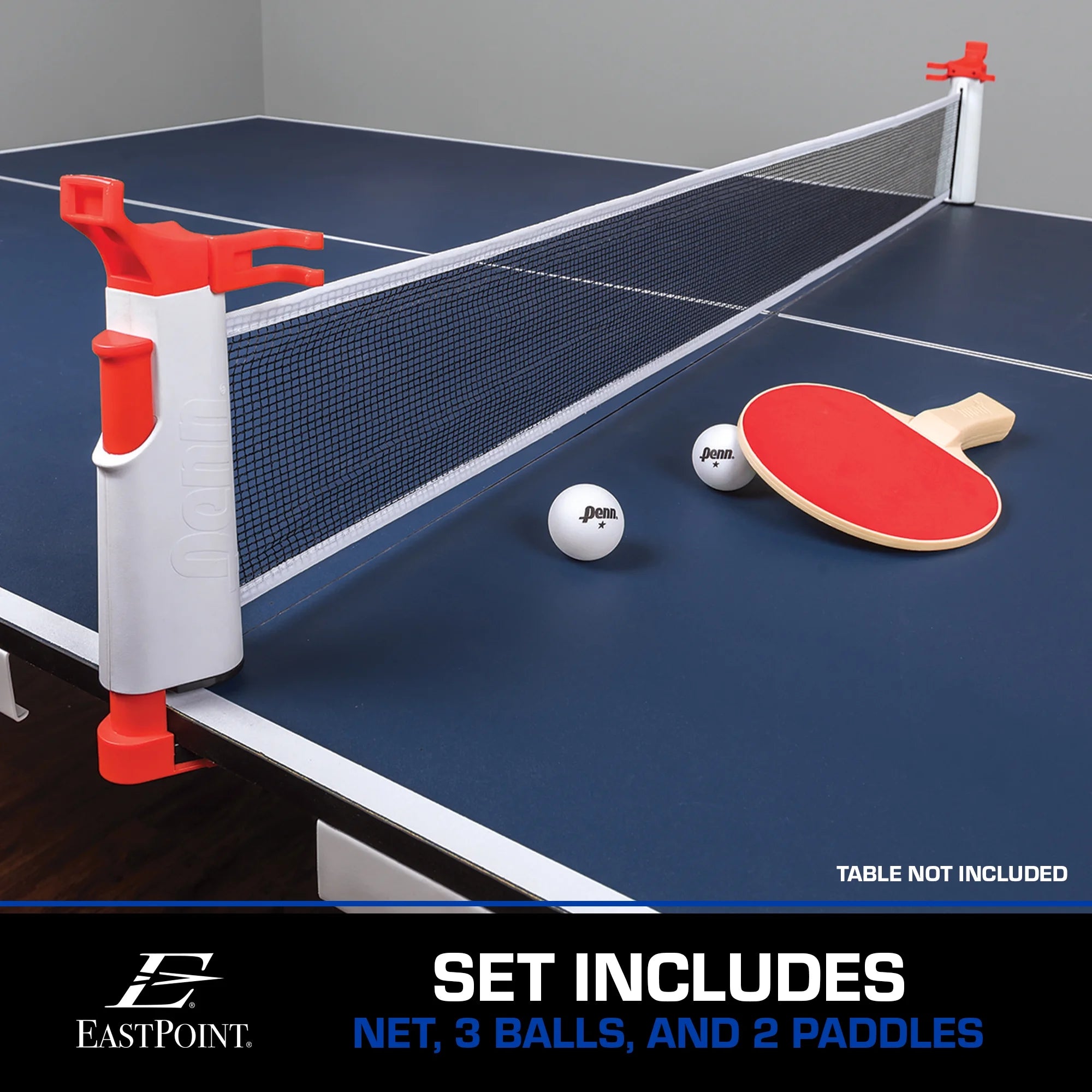 Ultimate Everywhere Table Tennis Set: Net, Posts, 2 Paddles & 3 Balls Included!