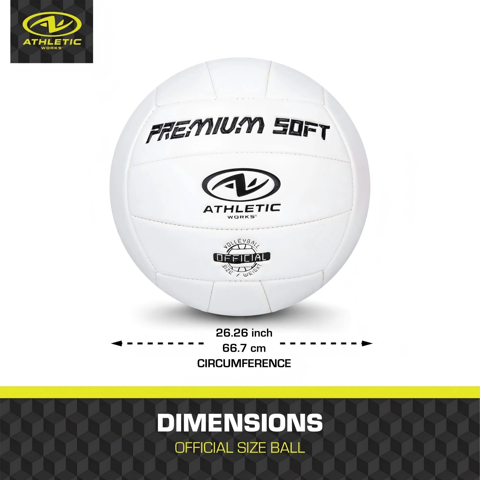 Premium Size 5 Soft Volleyball - Perfect for All Skill Levels, White